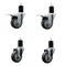 Service Caster 3.5'' SS Thermoplastic Rubber Swivel 1-3/4'' Expanding Stem Caster Set 2 Total Lock Brakes, 4PK SCC-SSEXTTL20S3514-TPRB-2-S-2-134 - alternate 1
